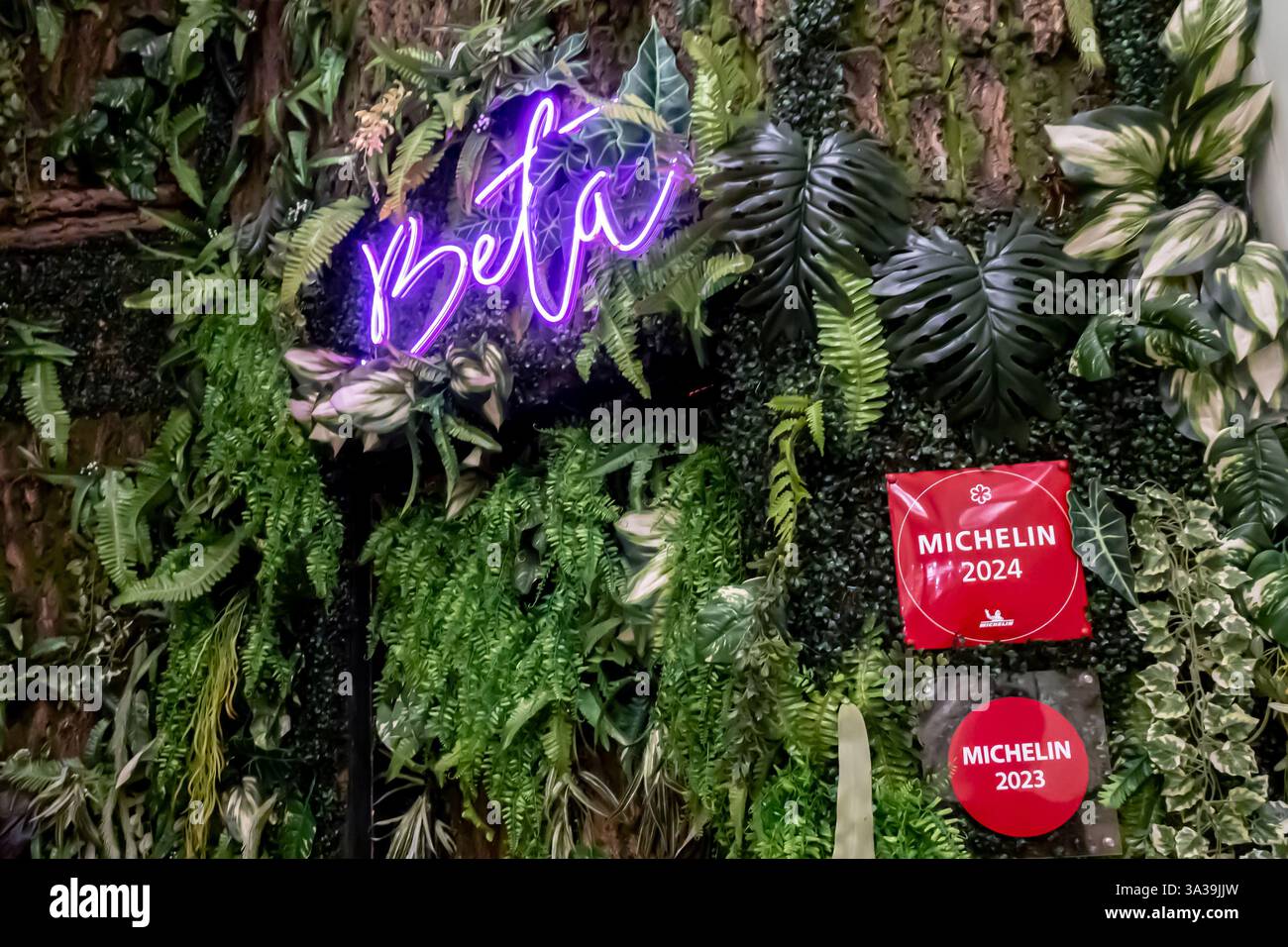 Beta KL, a Michelin-starred restaurant in Kuala Lumpur, Malaysia known for its modern Malaysian cuisine and its use of local ingredients Stock Photo