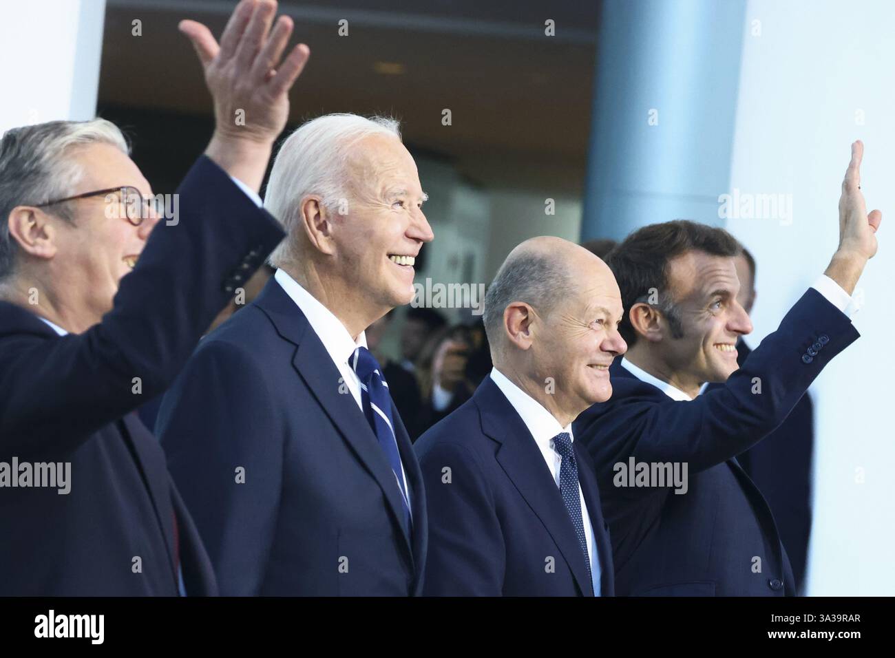 (left - right) Prime Minister Sir Keir Starmer, US President Joe Biden ...