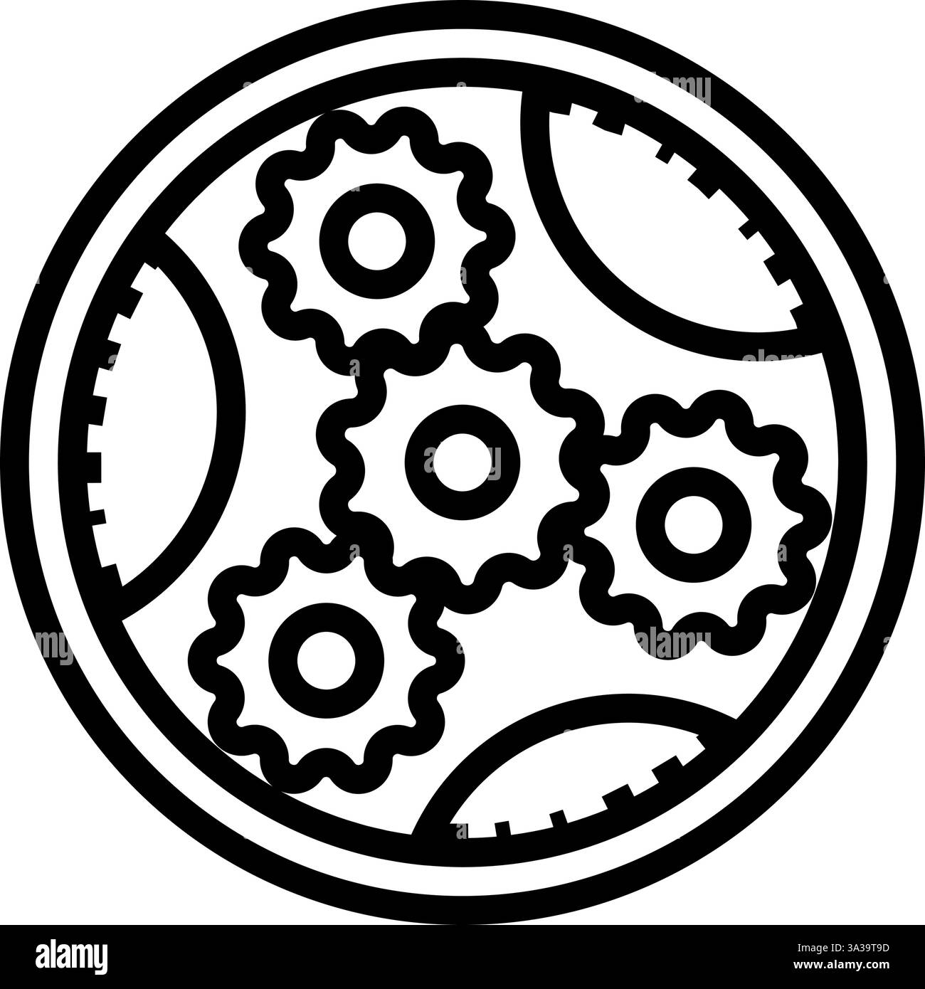 gear mechanism industry line icon vector illustration Stock Vector ...