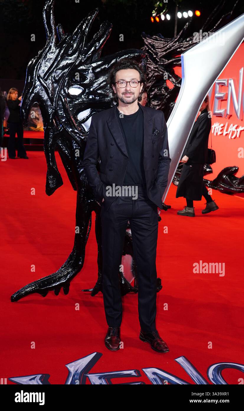 Alex Zane attending the Venom: The Last Dance UK premiere at the BFI ...