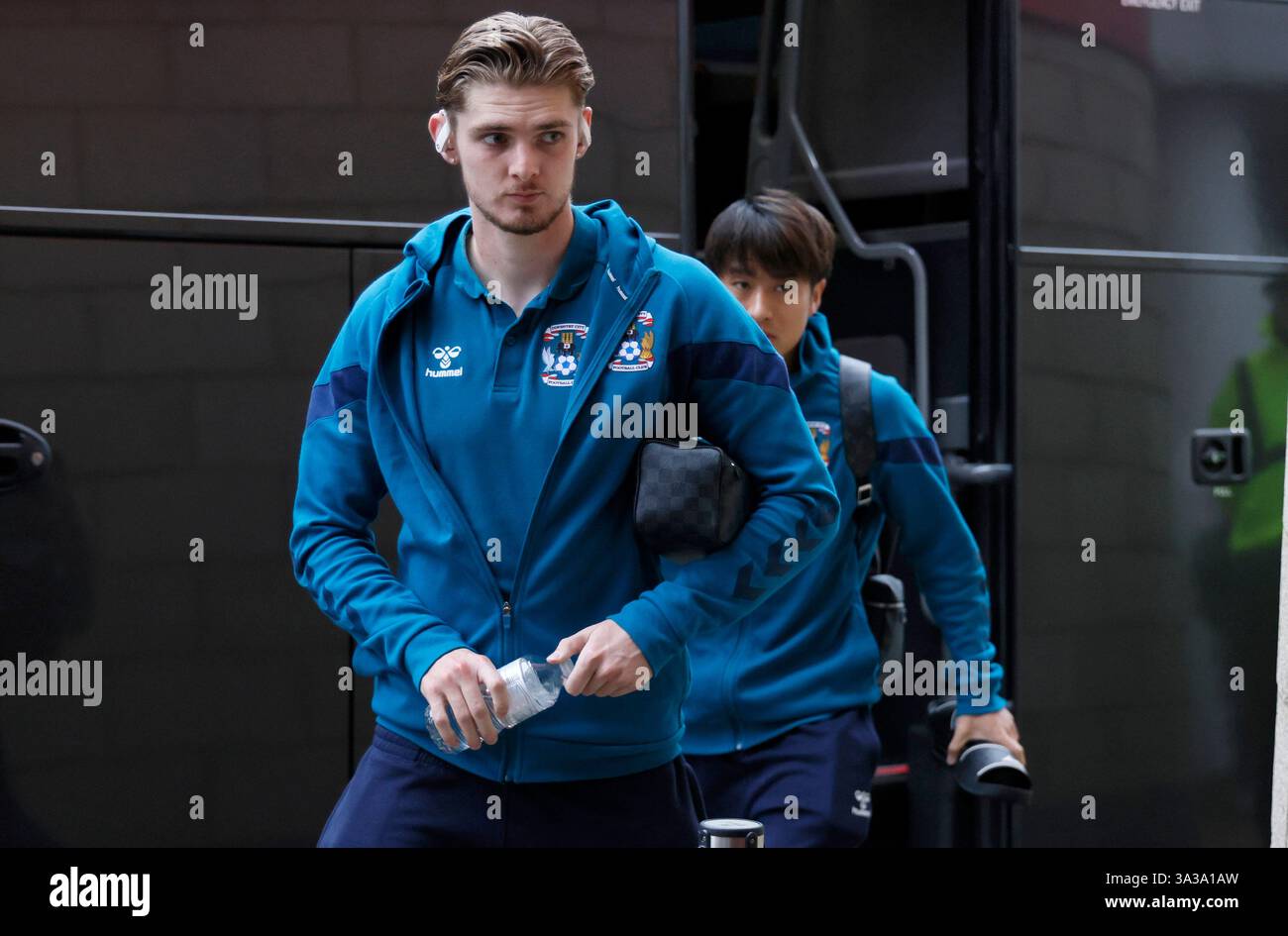 Coventry City's Jack Rudoni arrives at the ground ahead of the Sky Bet ...