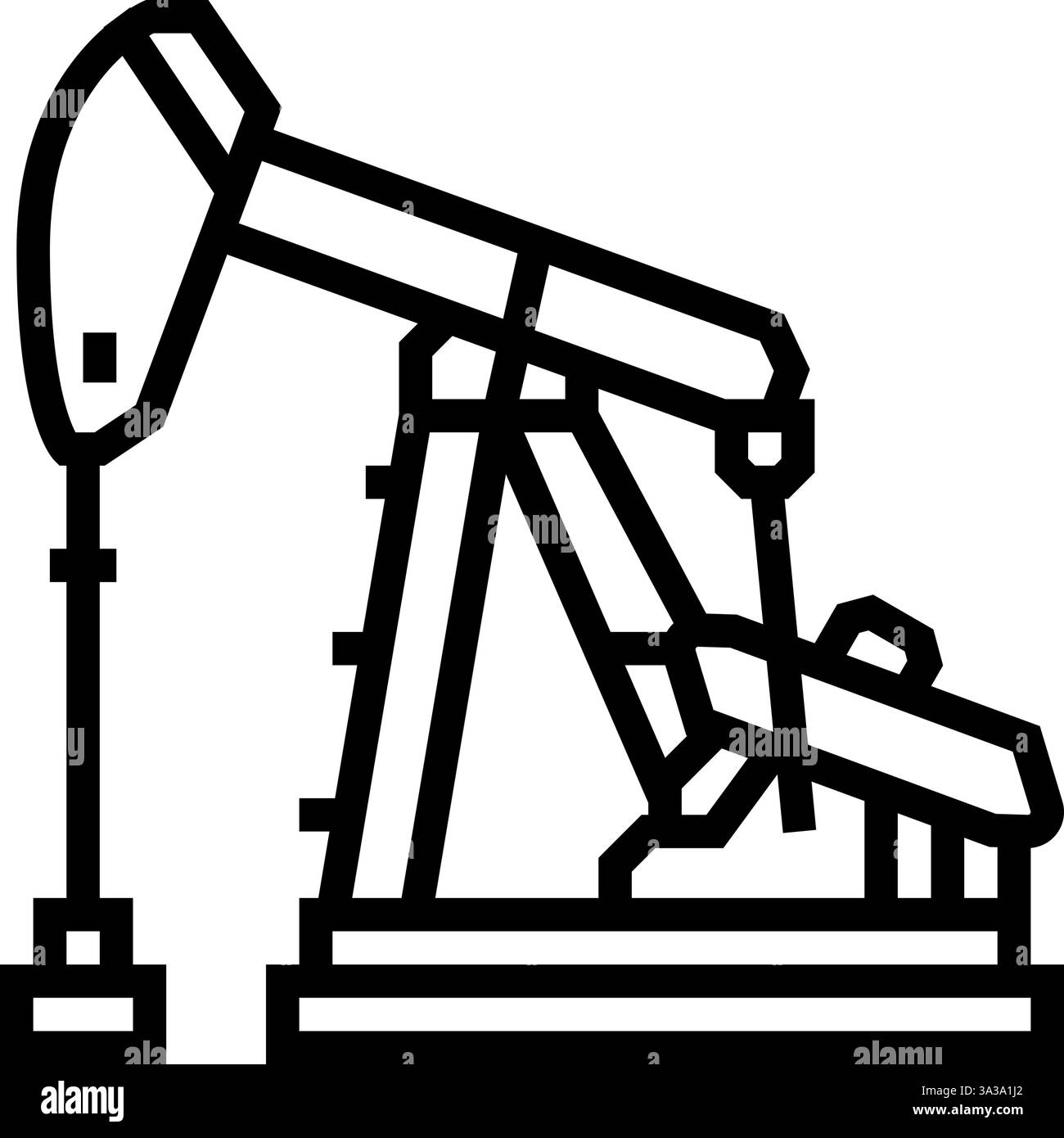 oil rig industry line icon vector illustration Stock Vector Image & Art ...