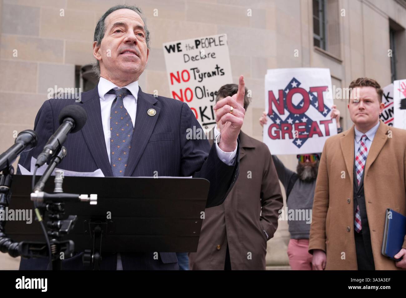 Rep. Jamie Raskin, D-Md., speaks as he responds to President Donald ...