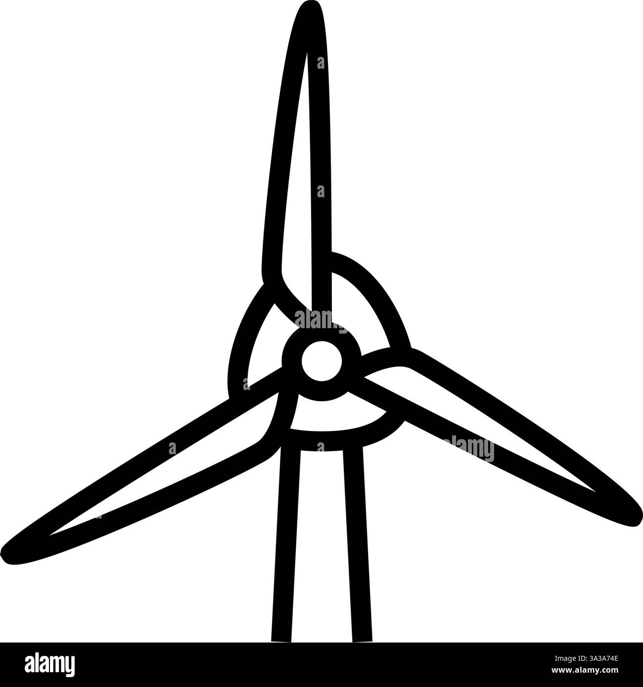 wind turbine industry line icon vector illustration Stock Vector Image ...