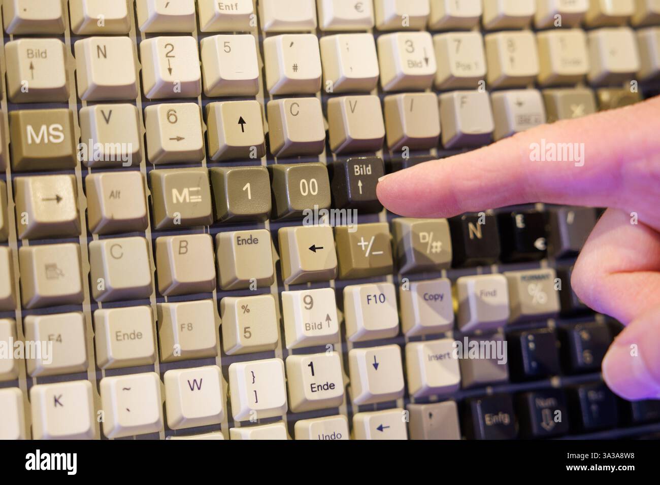Paderborn, Germany. 14th Mar, 2025. View of a mosaic of keyboard keys ...