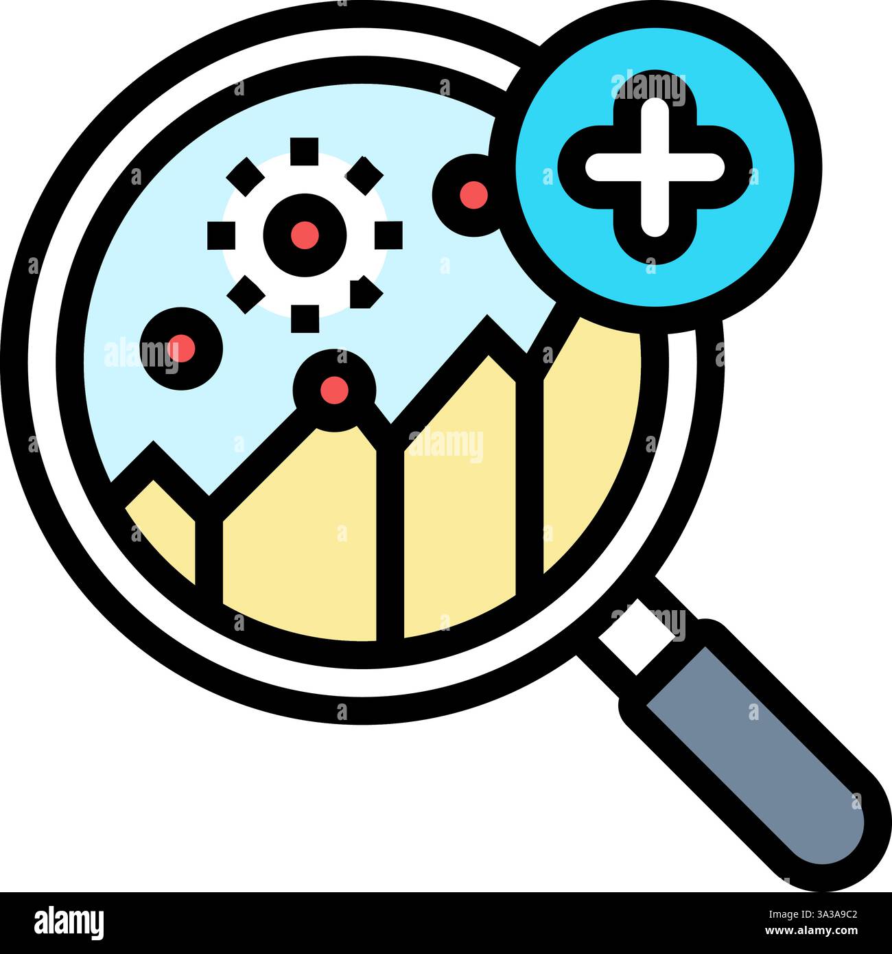 disease prediction algorithm healthcare innovation color icon vector ...