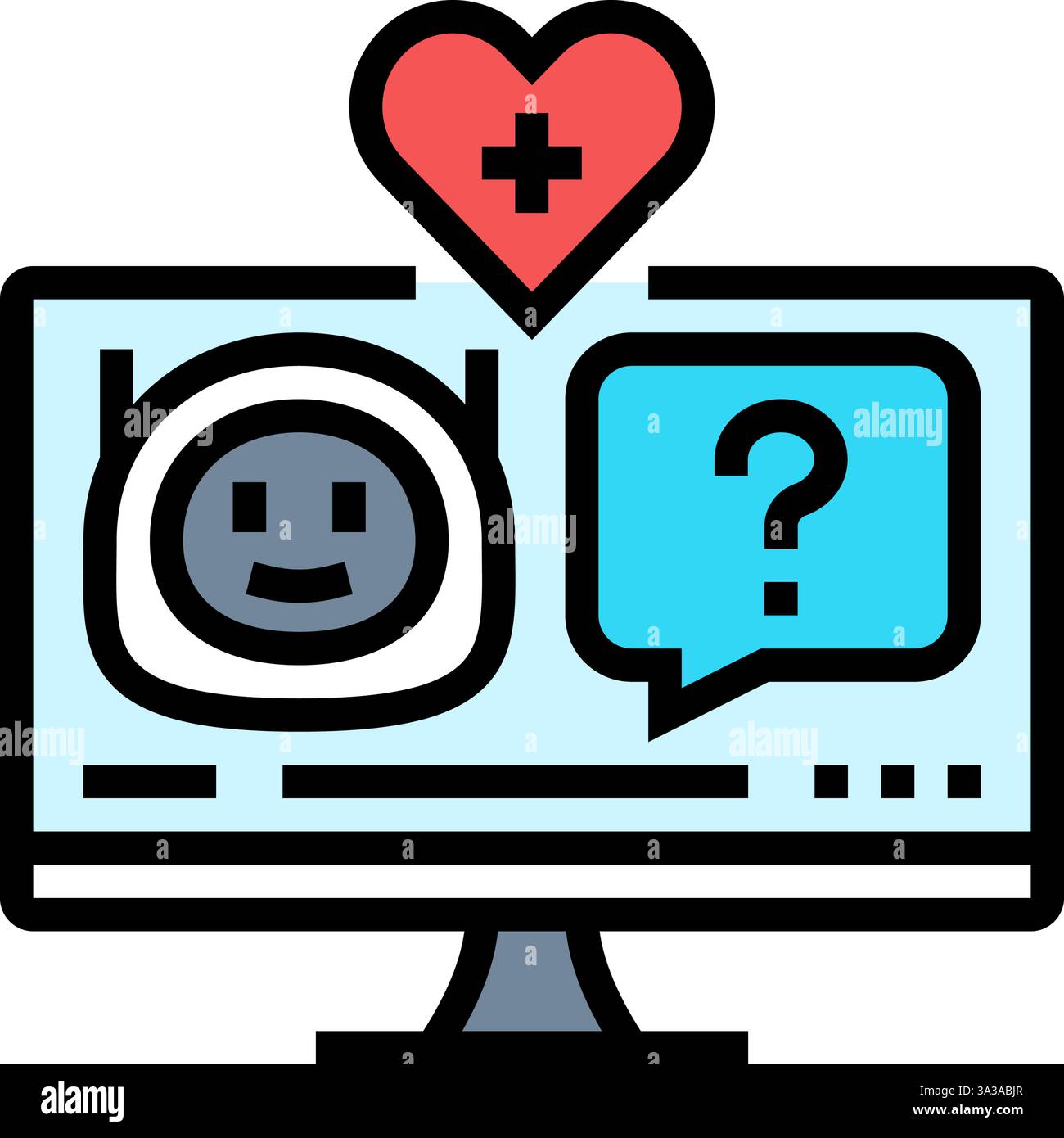 health chatbot healthcare innovation color icon vector illustration ...