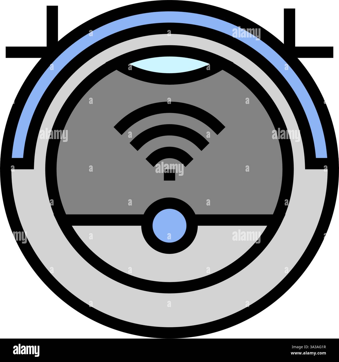 vacuum cleaner smart home color icon vector illustration Stock Vector ...