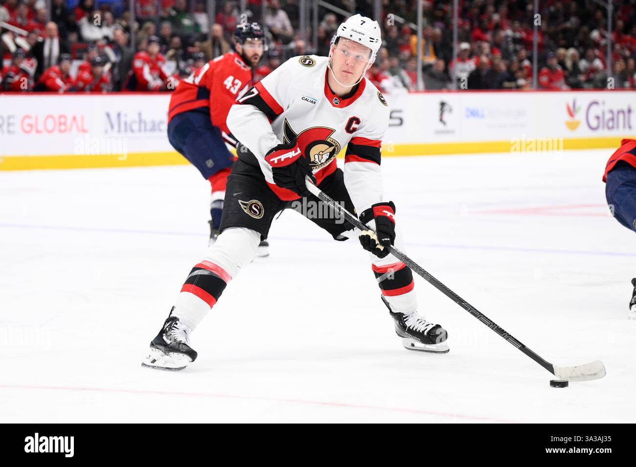 Ottawa Senators left wing Brady Tkachuk (7) in action during the first ...
