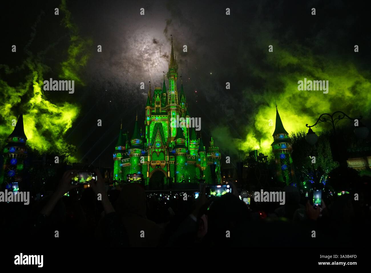 Magic Kingdom Fireworks Show 2 Stock Photo