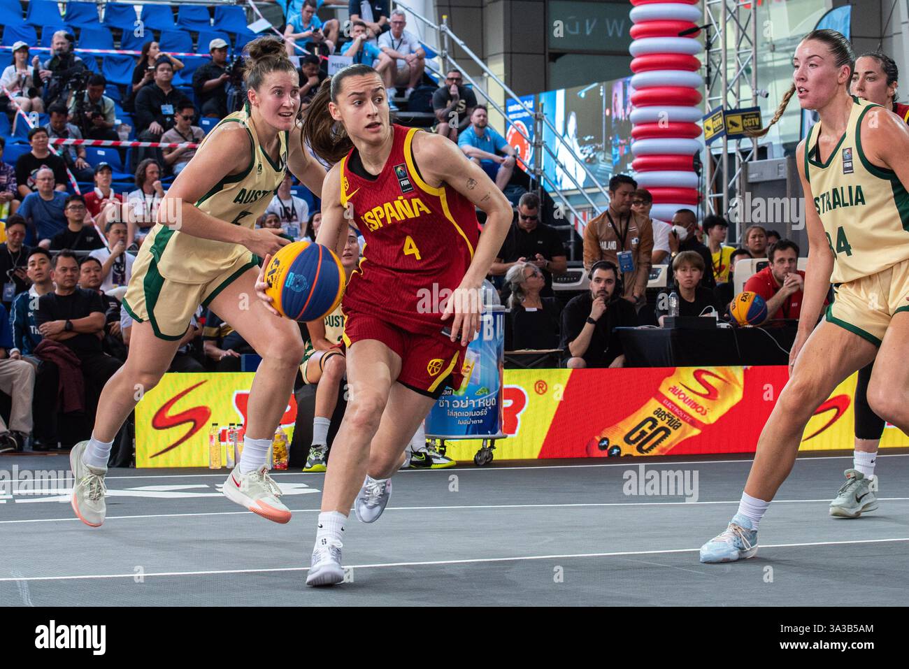 Alba Prieto 4 of Spain seen in action during the women
