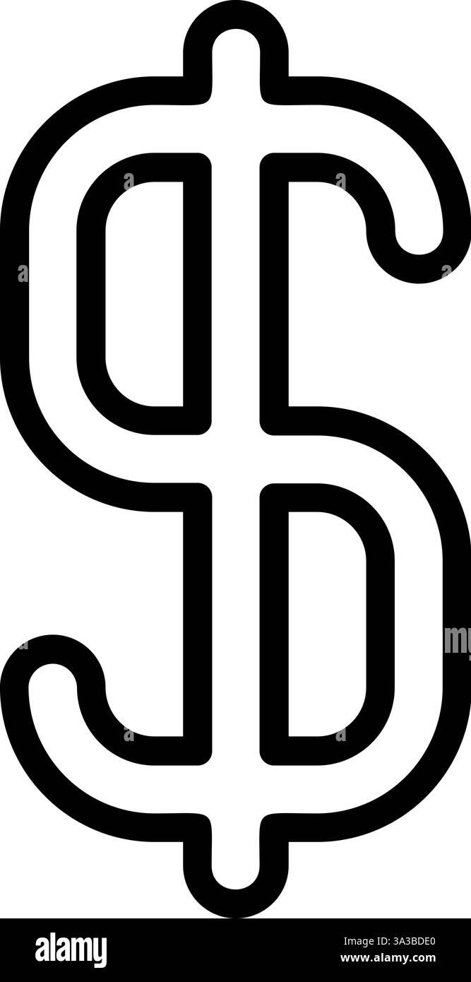 Dollar Sign Vector Icon Design Stock Vector