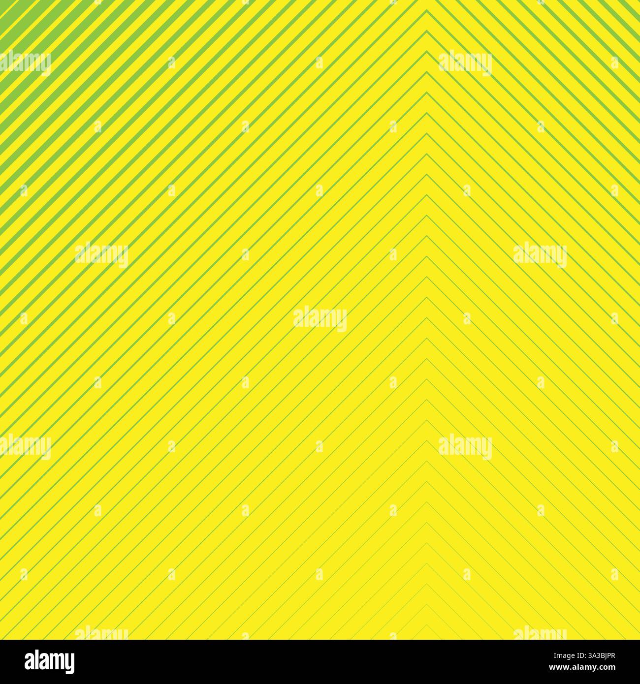 Green striped geometrical diagonal parallel lines pattern on yellow background Stock Vector