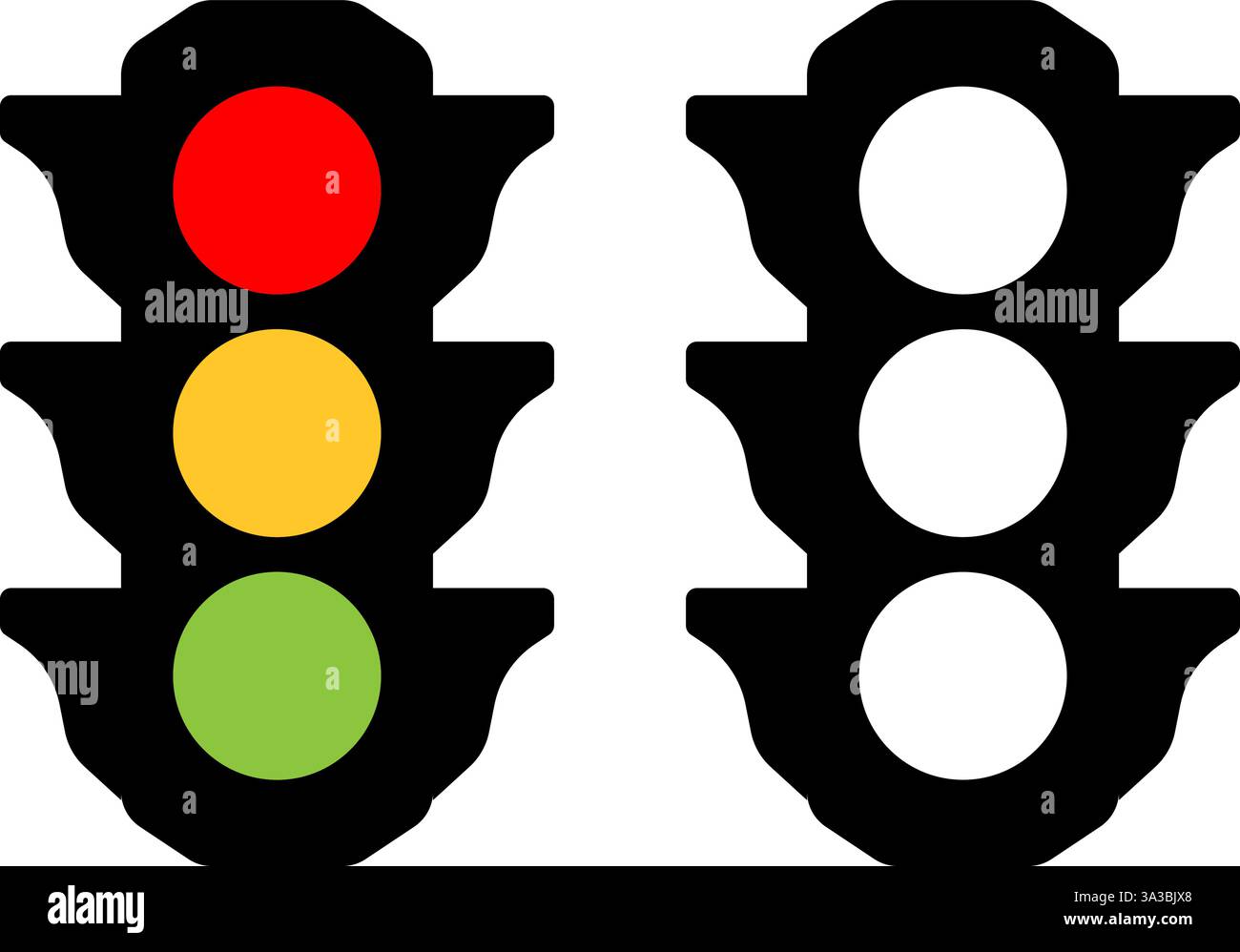 Street lights simple vector Cut Out Stock Images & Pictures - Alamy