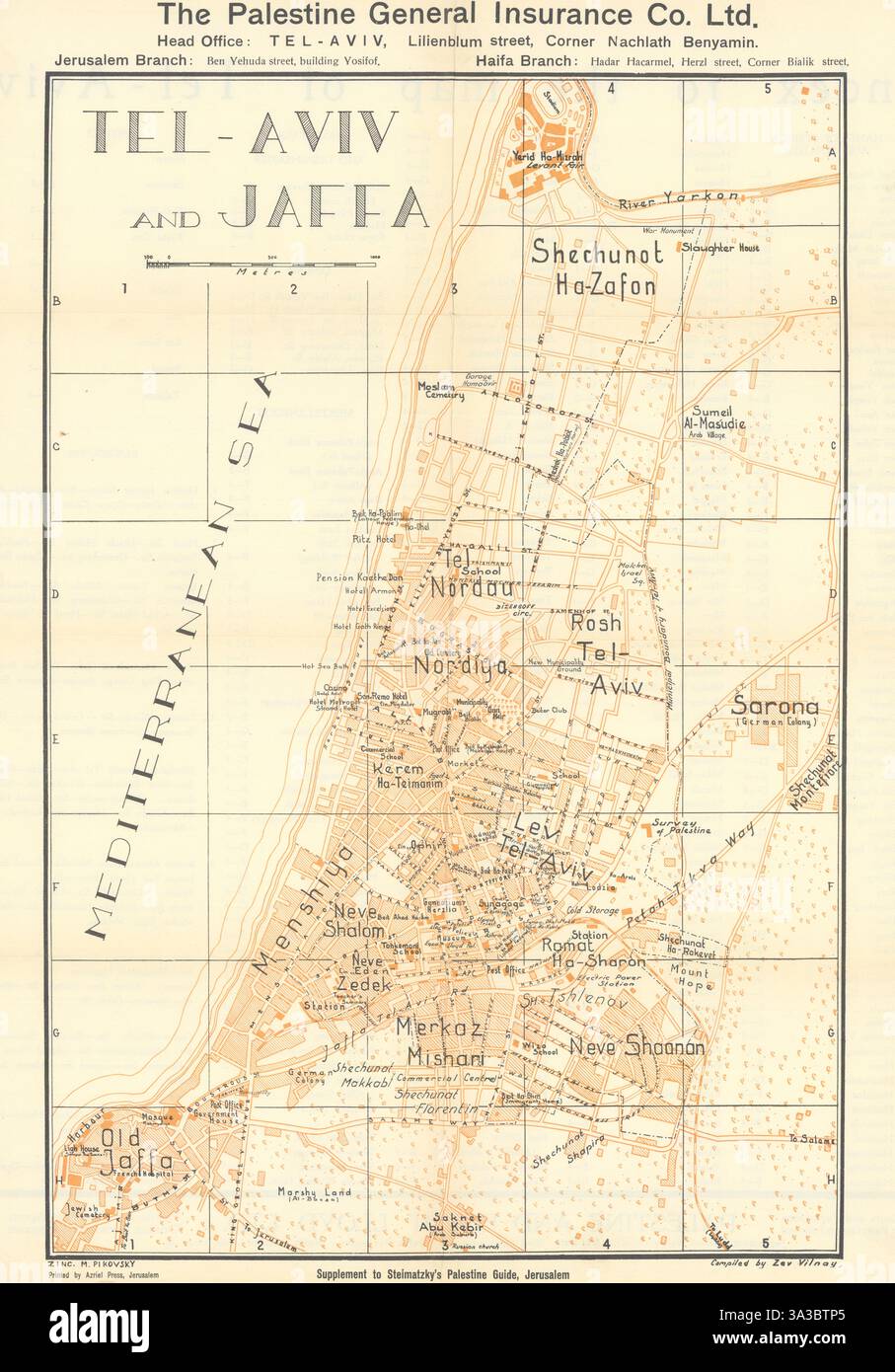 Tel aviv jaffa map hi-res stock photography and images - Alamy