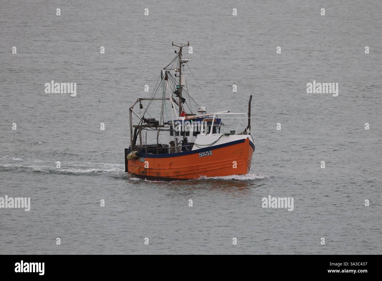 The wooden hulled Brixham registered fishing vessel AURORA (SS52) operating on the South Coast Stock Photo