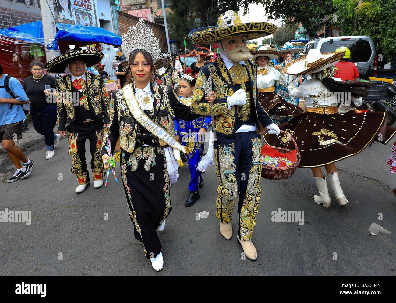 Begin Celebrations of Iztapalapa Carnival 2025 Carnival Queen Marifer taking part during the