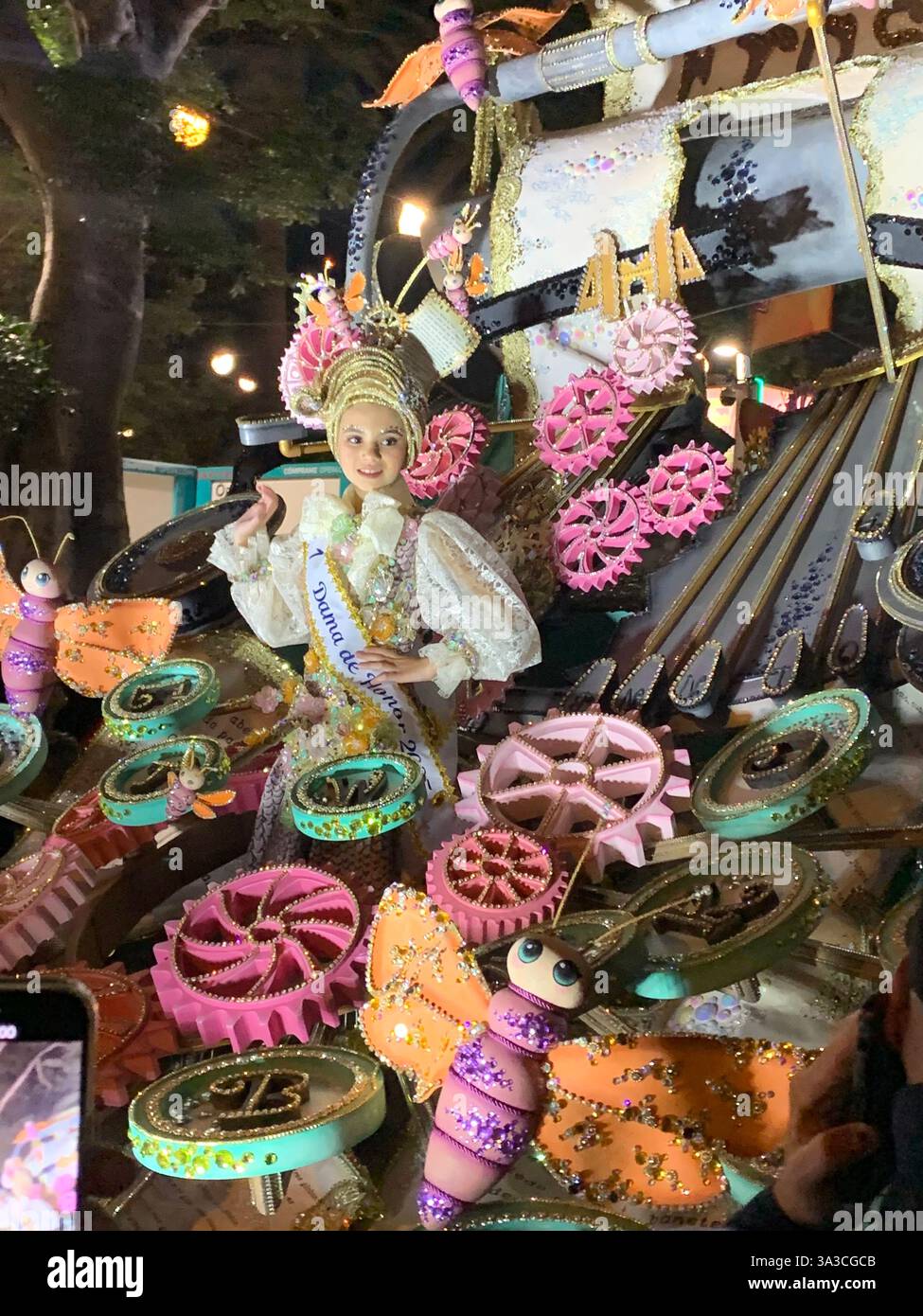 Tenerife Carnival Canary Islands Spain weather hot sunny people happy friendly drink drinking style type tourism tourists restaurant food eating out - Smartphone Captured Stock Image