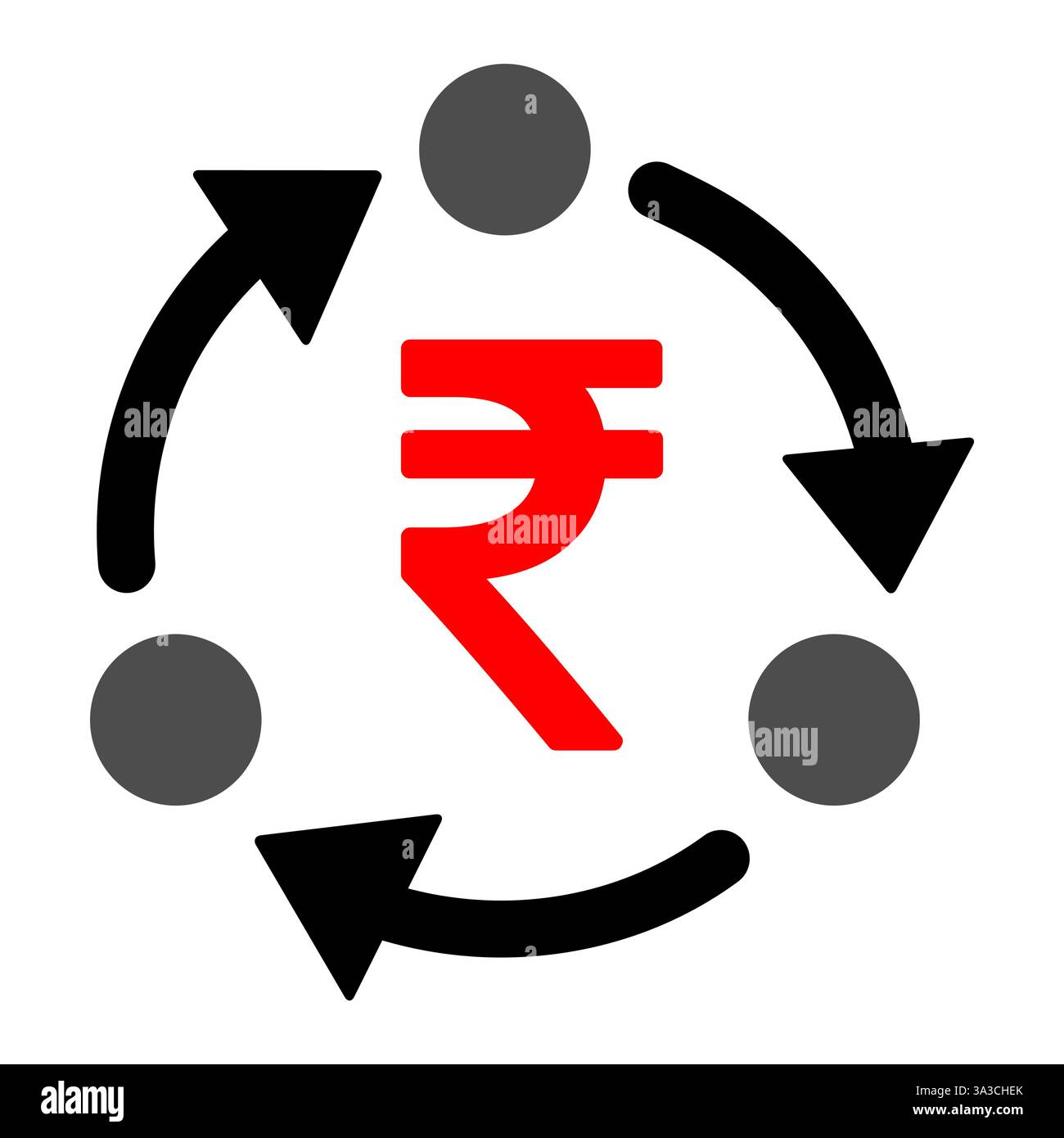 Rupee money change icon, trade cash information web symbol, convert ...