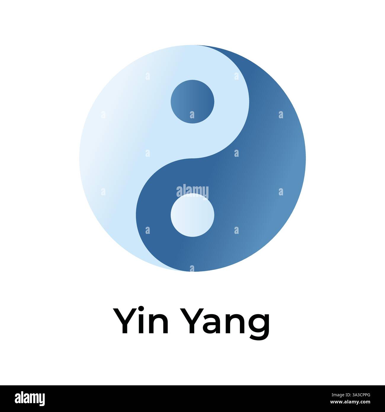 A chinese yin yang symbol vector design isolated on white background ...