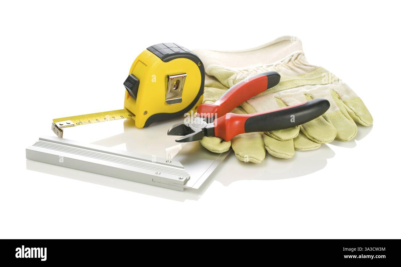 Tools with gloves Stock Photo