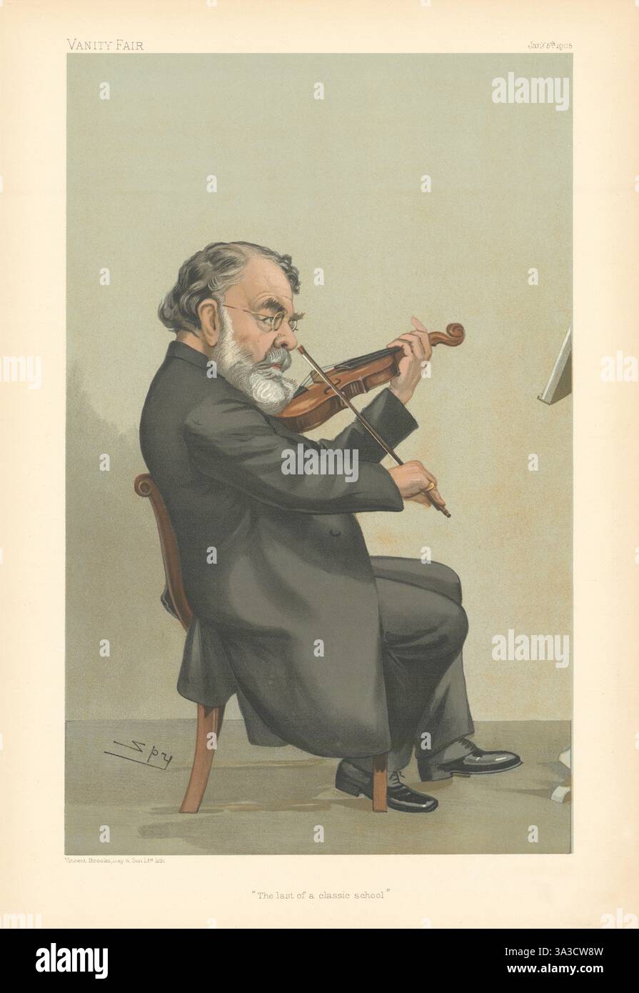 VANITY FAIR SPY CARTOON Joseph Joachim 'The last of the classical school' 1905 Stock Photo