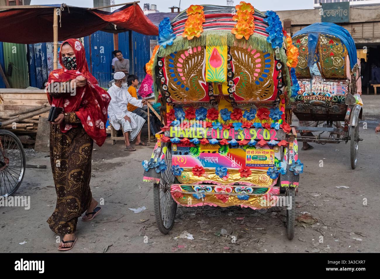 Colourful traditional rickshaws, Dhaka, Bangladesh Stock Photo - Alamy
