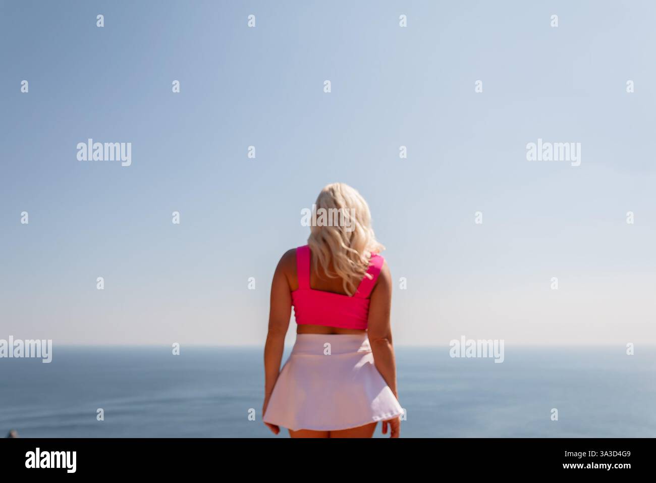 Lady in blue tank top hi-res stock photography and images - Alamy