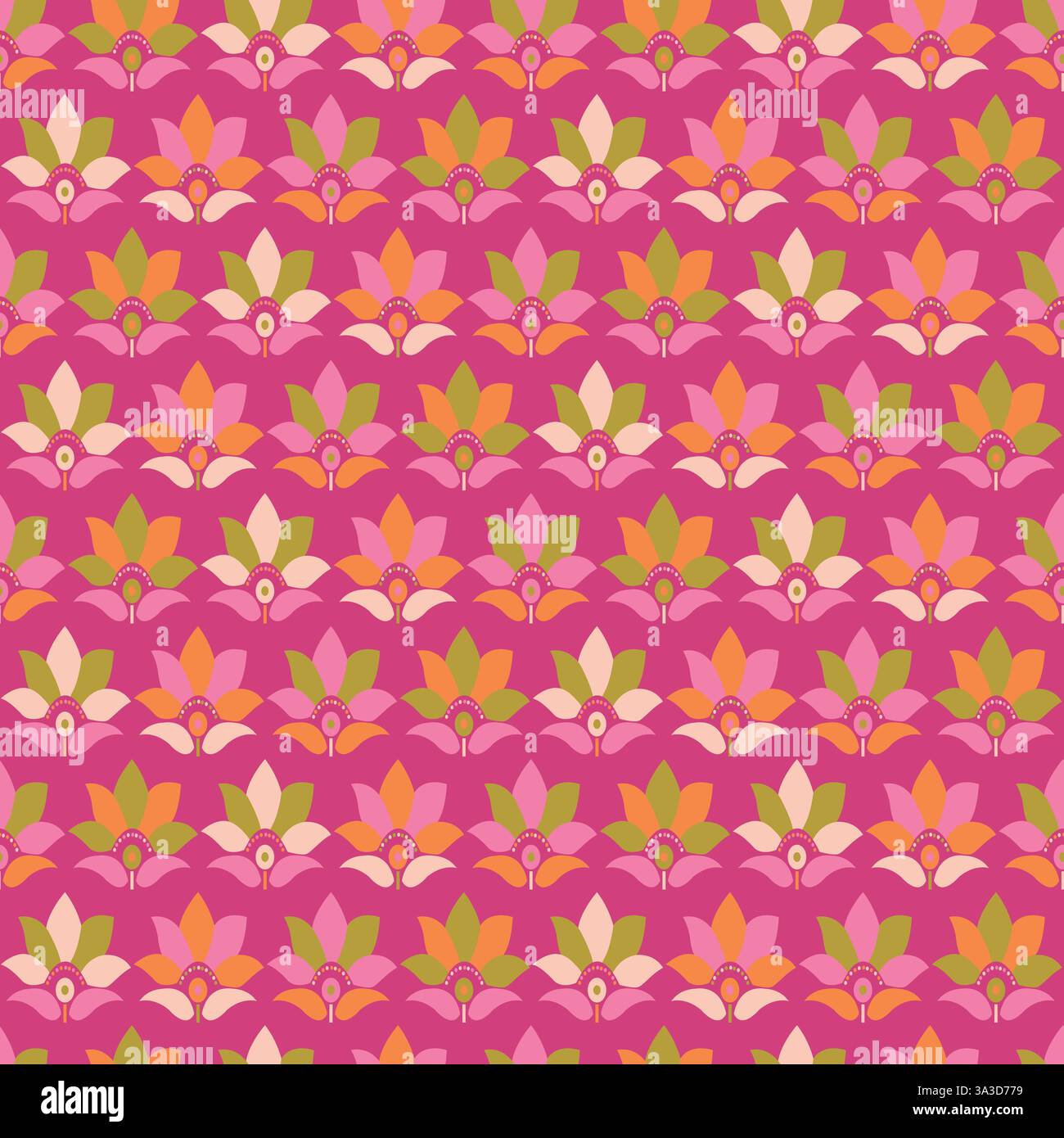 Textile Design With Decorative Flower Pattern Vector Illustration textile-design-with-decorative-flower-pattern-vector-illustration