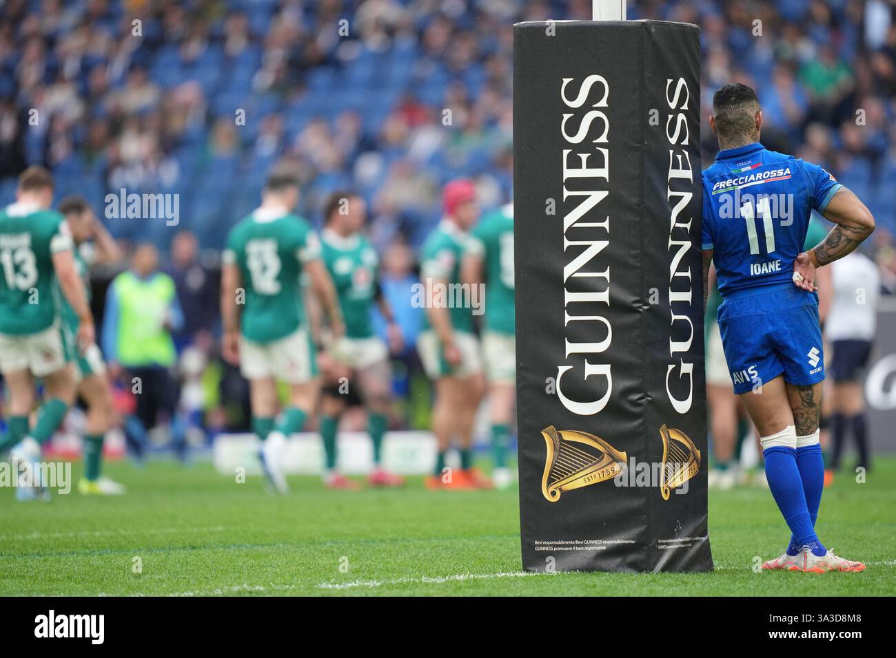 Monty Ioane of Italy during the Six Nations rugby union match between Italy and Ireland at the