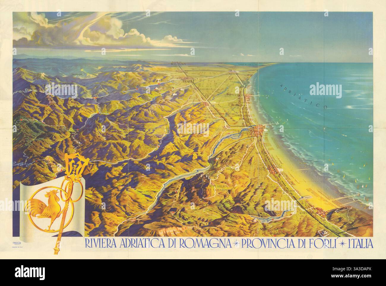Vintage adriatico map hi-res stock photography and images - Alamy