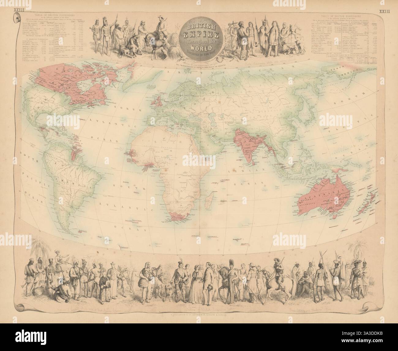 The British Empire throughout The World. BARTHOLOMEW 1893 old