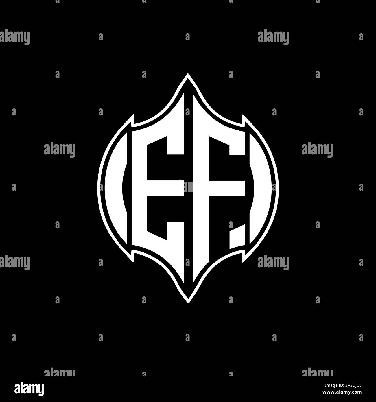 EF Unique modern flat abstract geometric initials vector letter logo design. EF monogram logo. Stock Vector