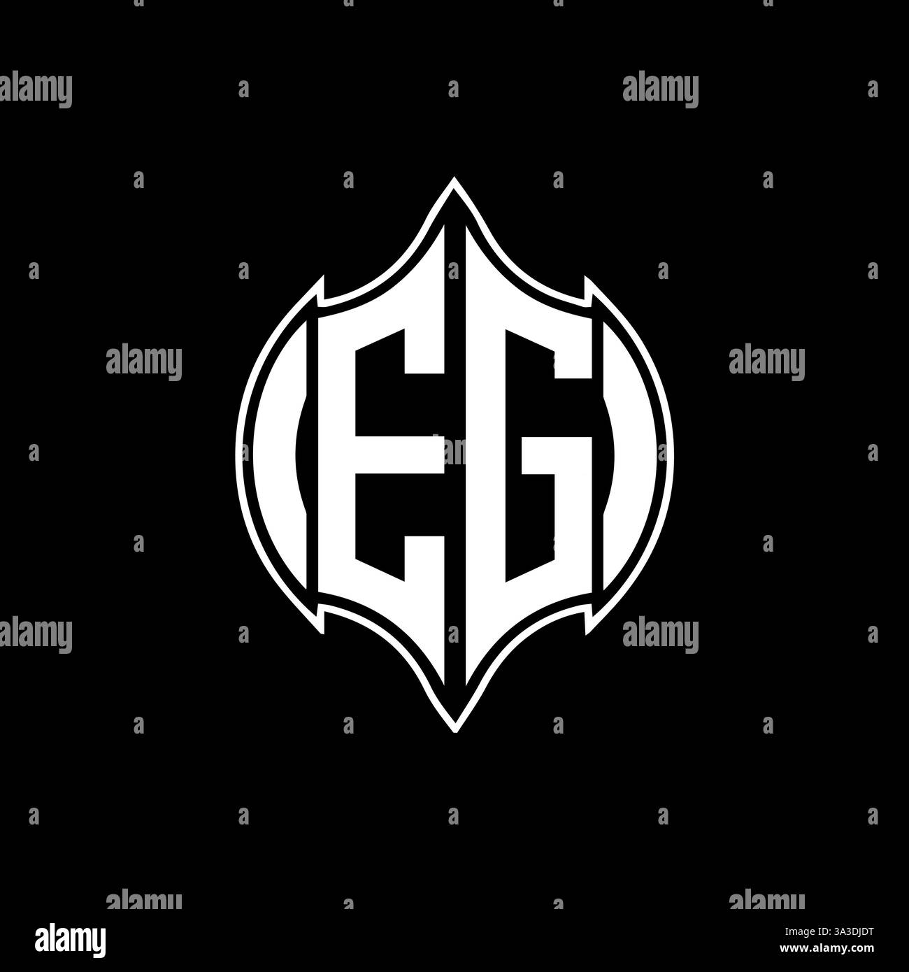 EG Unique modern flat abstract geometric initials vector letter logo design. EG monogram logo. Stock Vector