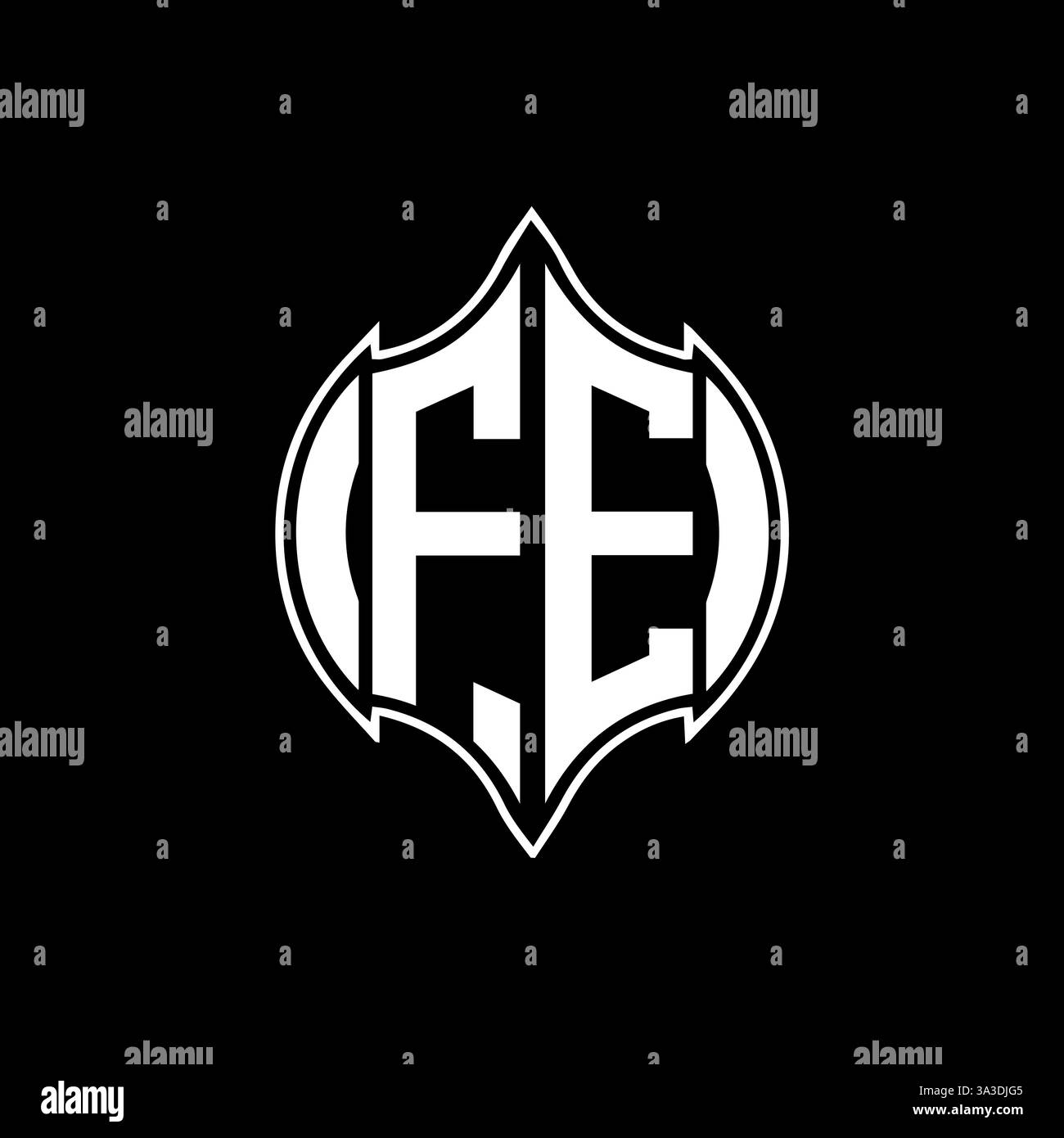 FE Unique modern flat abstract geometric initials vector letter logo design. FE monogram logo. Stock Vector