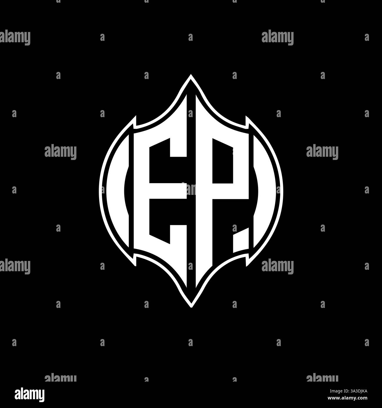 EP Unique modern flat abstract geometric initials vector letter logo design. EP monogram logo. Stock Vector