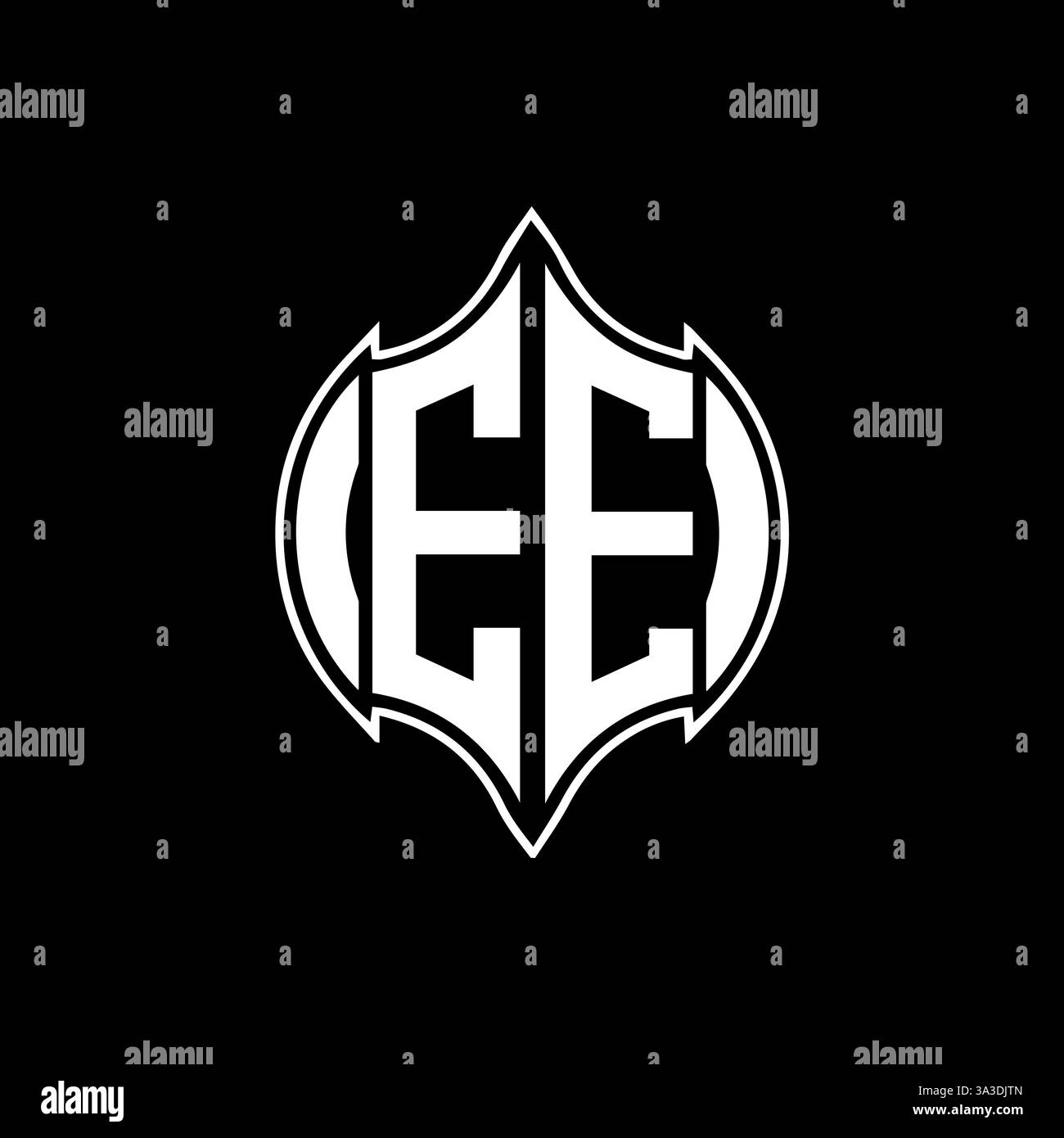 EE Unique modern flat abstract geometric initials vector letter logo design. EE monogram logo. Stock Vector