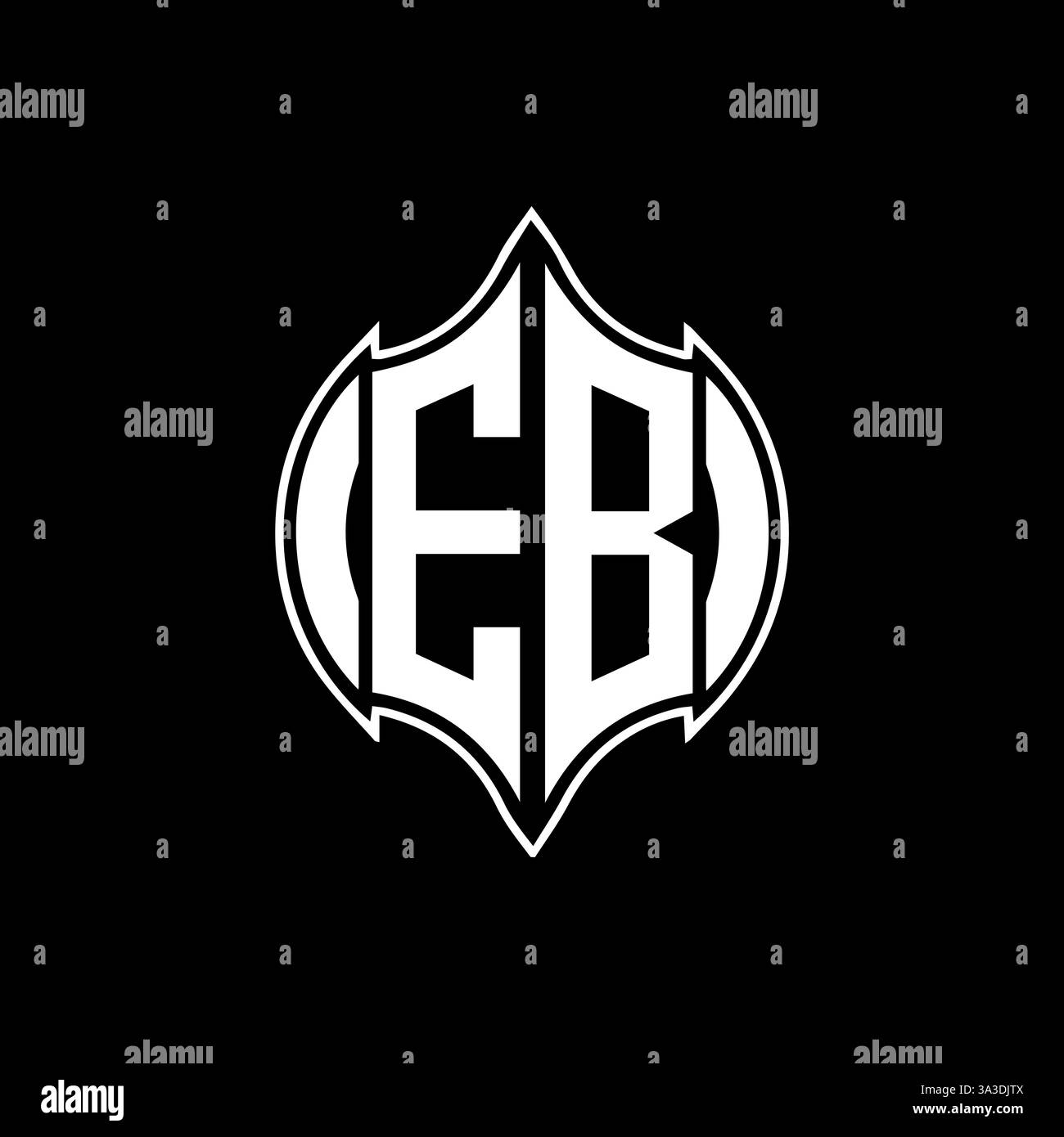 EB Unique modern flat abstract geometric initials vector letter logo design. EB monogram logo. Stock Vector