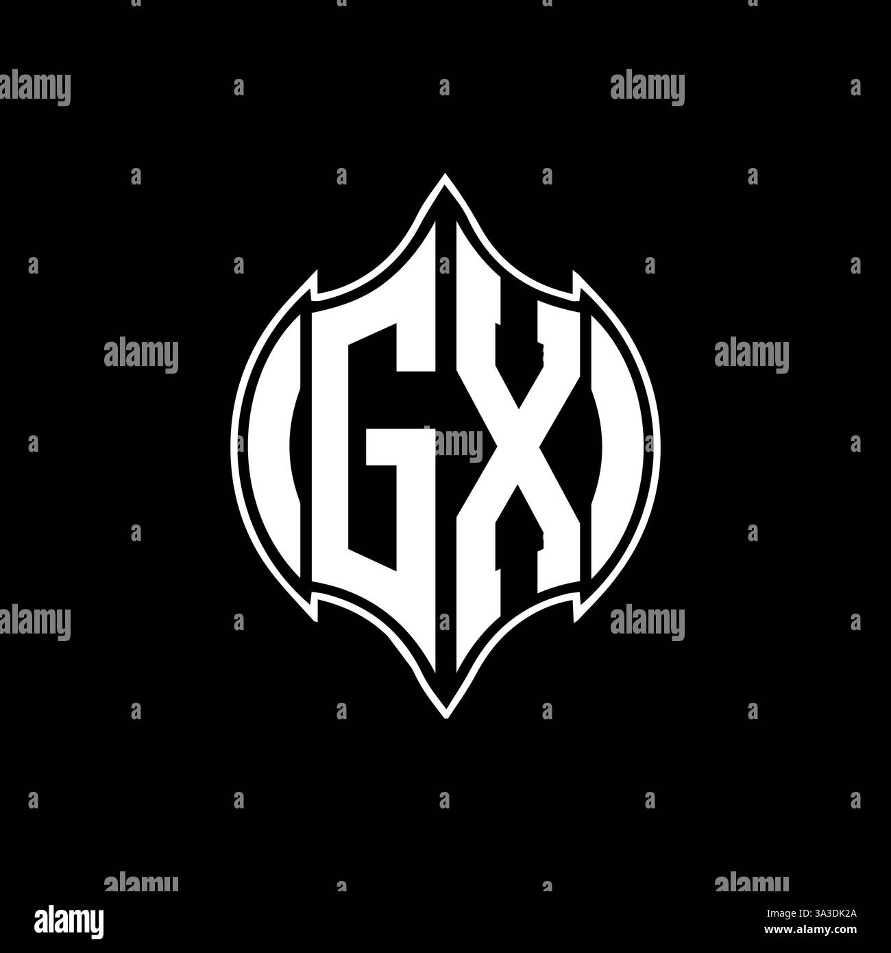 GX Unique modern flat abstract geometric initials vector letter logo design. GX monogram logo. Stock Vector