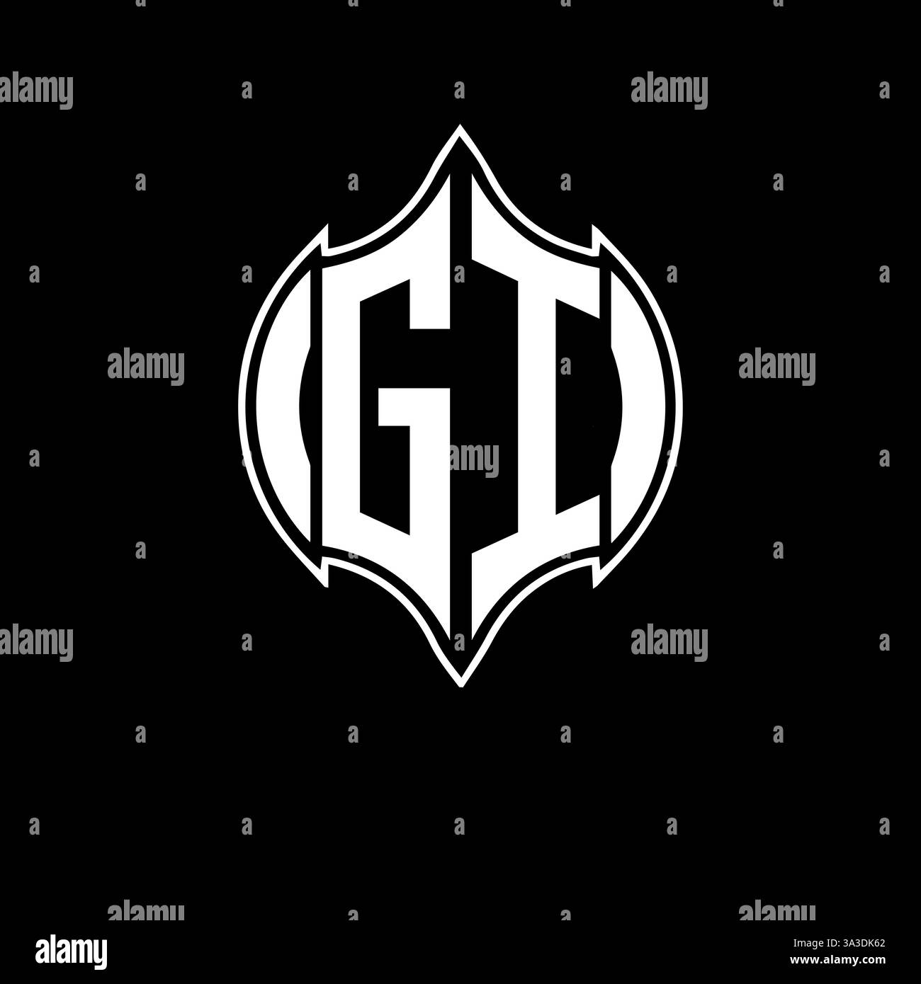 GI Unique modern flat abstract geometric initials vector letter logo design. GI monogram logo. Stock Vector
