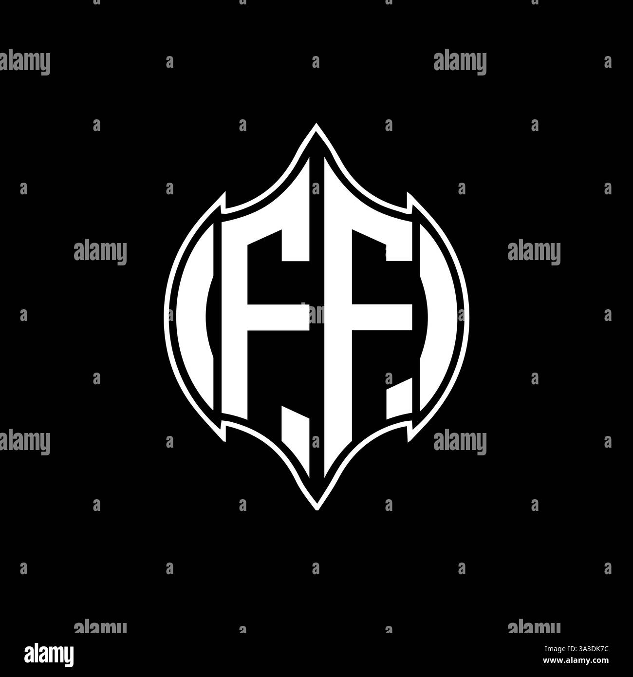 FF Unique modern flat abstract geometric initials vector letter logo design. FF monogram logo. Stock Vector