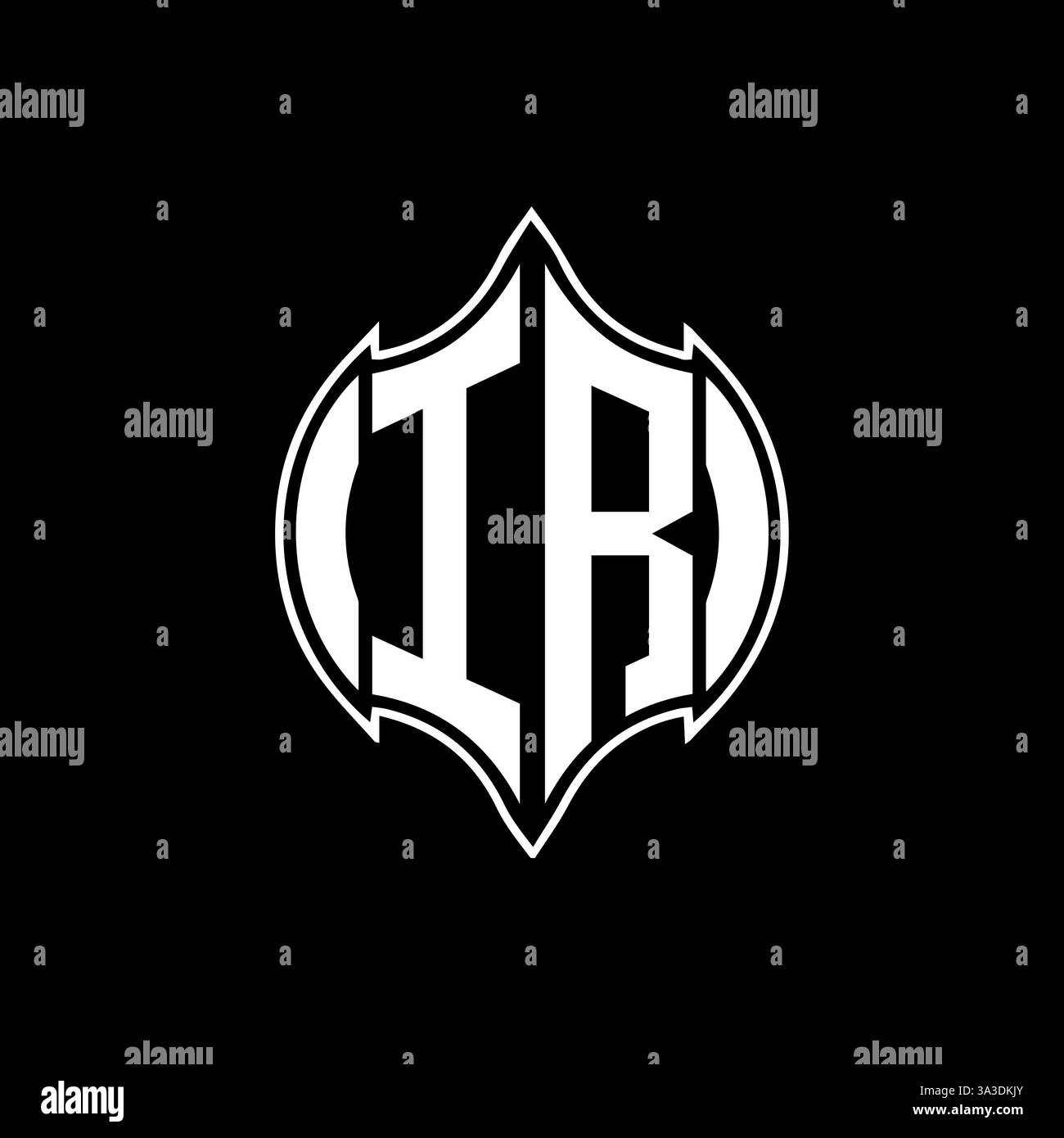 IR Unique modern flat abstract geometric initials vector letter logo design. IR monogram logo. Stock Vector
