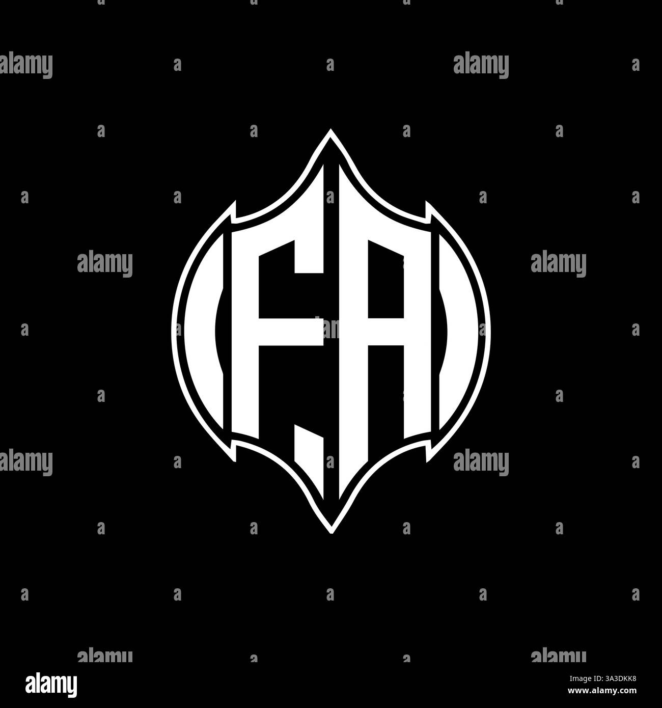 FA Unique modern flat abstract geometric initials vector letter logo design. FA monogram logo. Stock Vector
