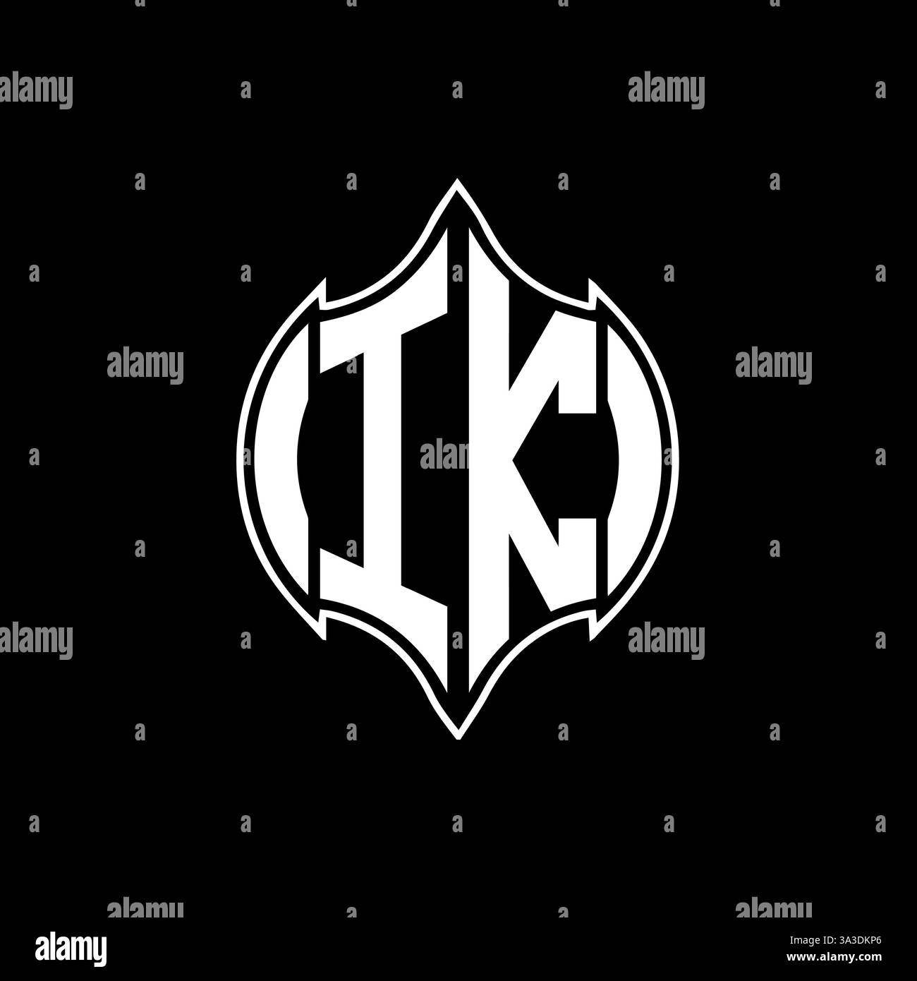 IK Unique modern flat abstract geometric initials vector letter logo design. IK monogram logo. Stock Vector