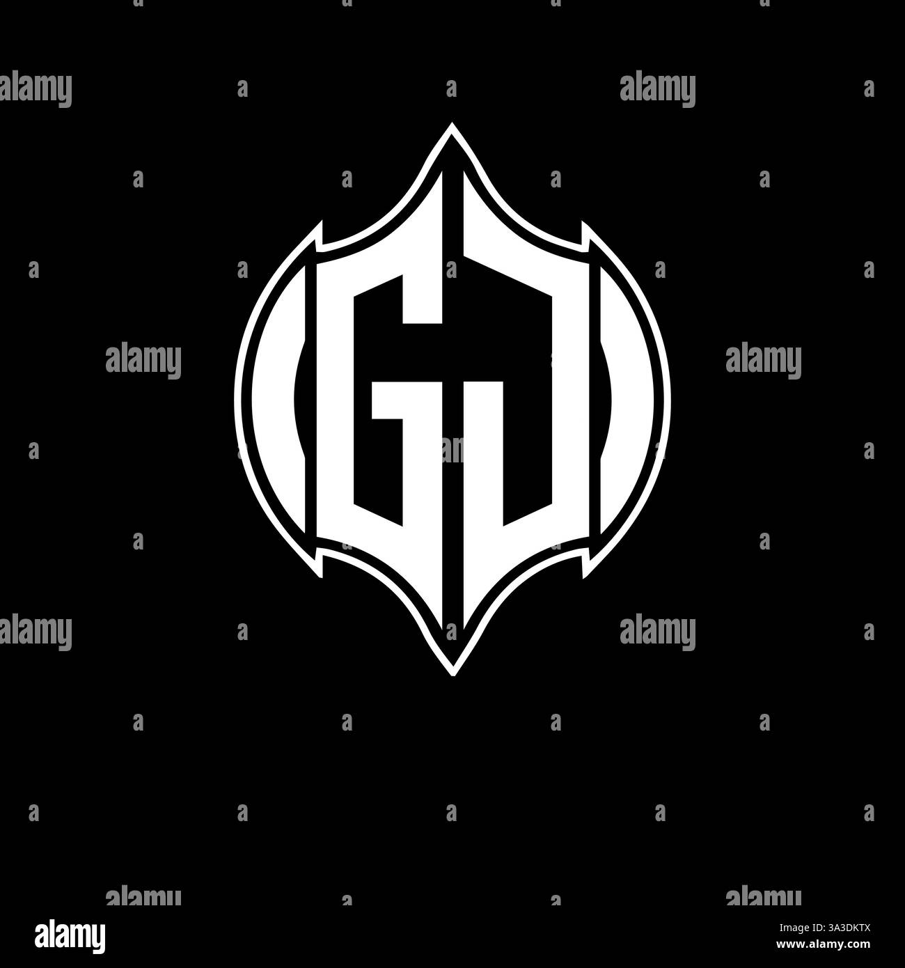 GJ Unique modern flat abstract geometric initials vector letter logo design. GJ monogram logo. Stock Vector