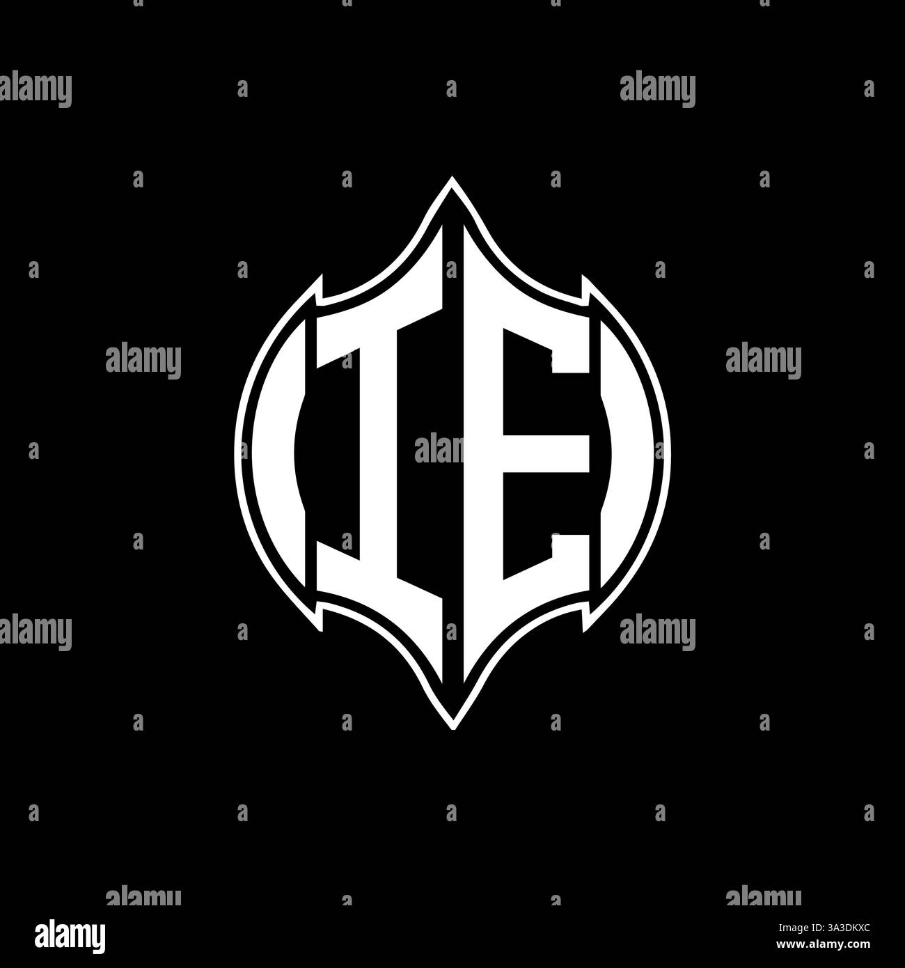 IE Unique modern flat abstract geometric initials vector letter logo design. IE monogram logo. Stock Vector