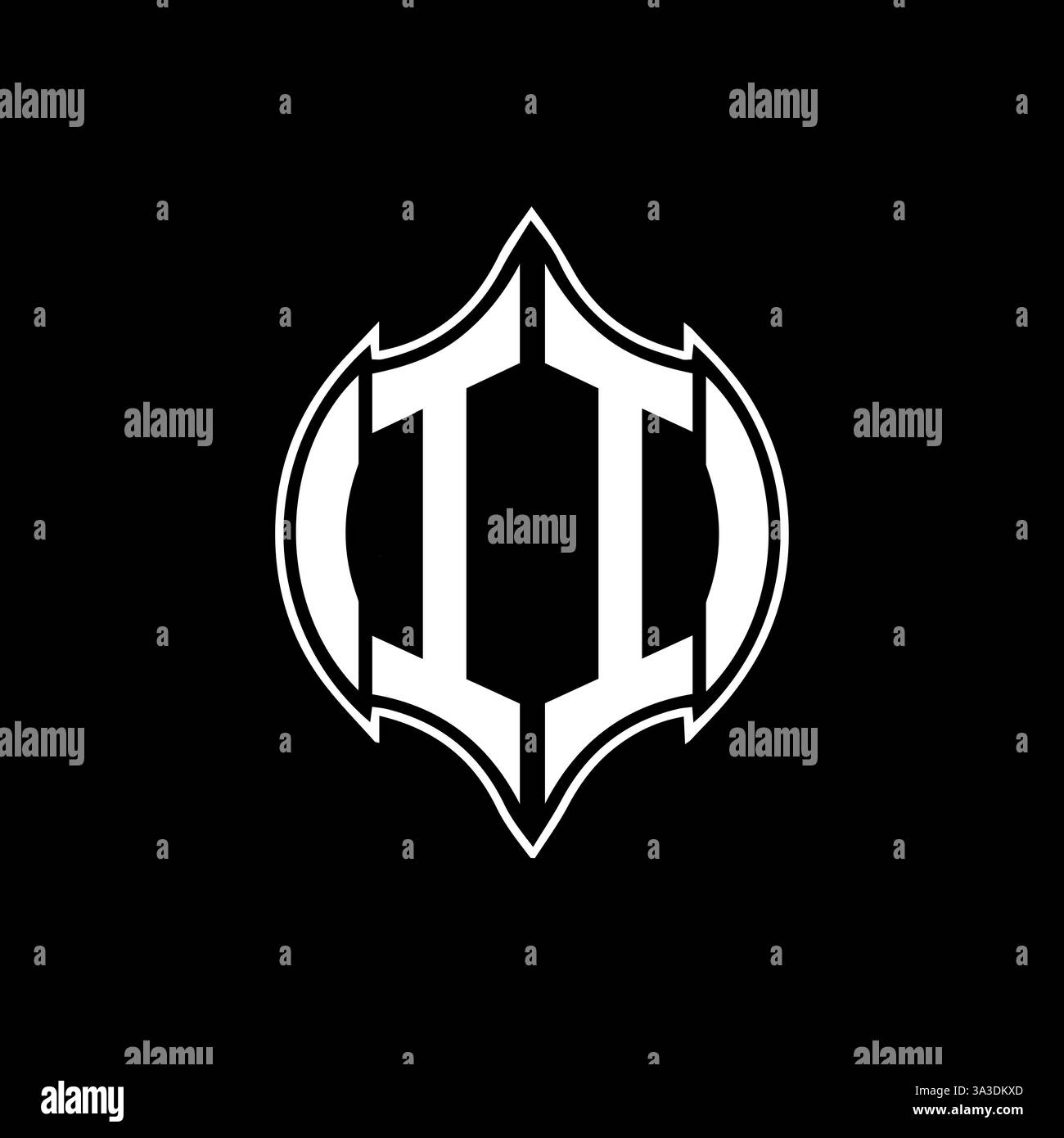 II Unique modern flat abstract geometric initials vector letter logo ...