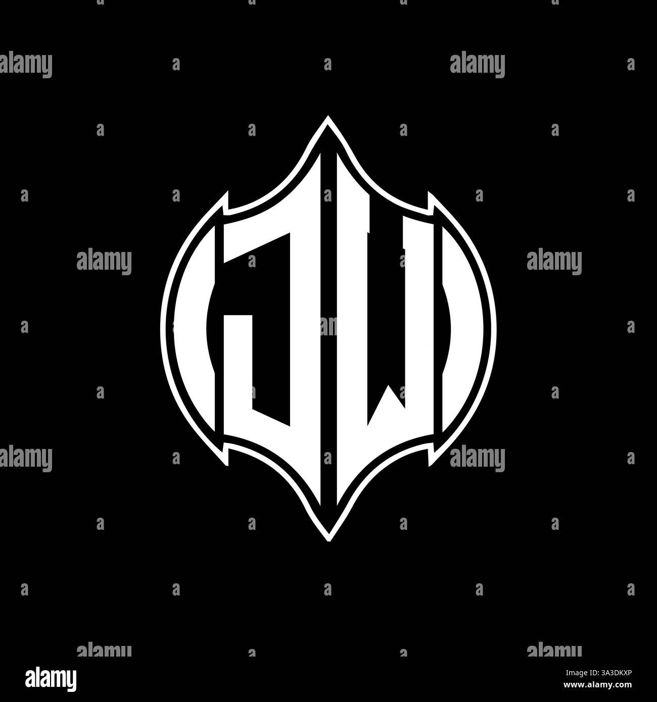JW Unique modern flat abstract geometric initials vector letter logo design. JW monogram logo. Stock Vector