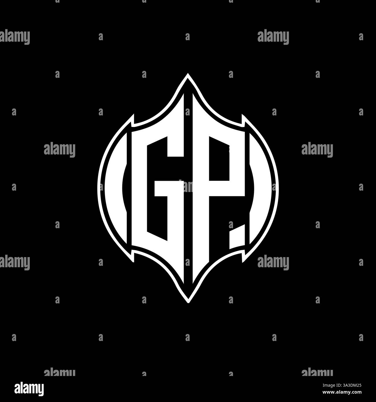 GP Unique modern flat abstract geometric initials vector letter logo design. GP monogram logo. Stock Vector
