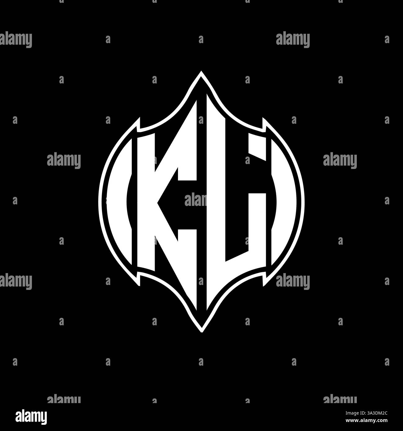 KL Unique modern flat abstract geometric initials vector letter logo design. KL monogram logo. Stock Vector